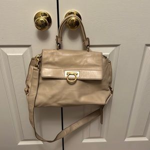 Salvatore Ferregamo Leather Sofia Top Handle Bag